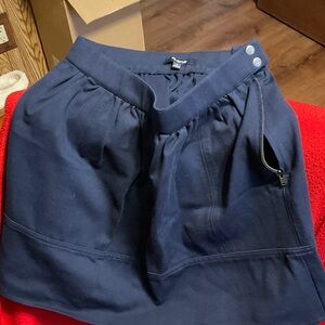 Madewell Navy Gathered Waist Skirt